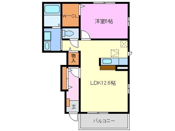 新清洲駅 徒歩13分 1階の物件間取画像